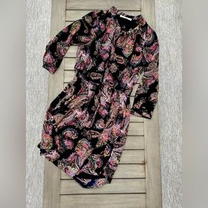 Daniel Rainn / Chiffon paisley print shirt dress